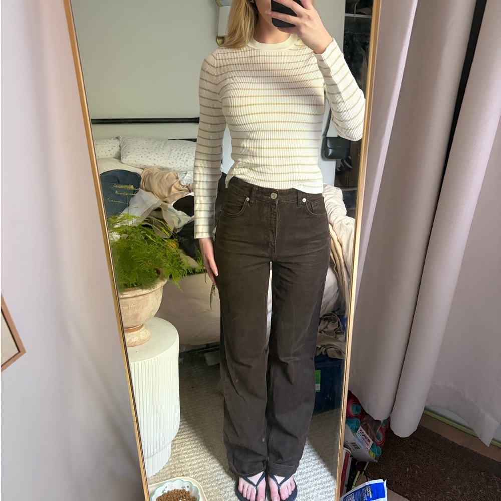 Zara Brown Boyfriend Jeans